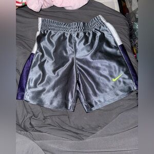 Nike Kids Black and Purple Shorts